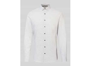 4066425918029 - Slim Fit Businesshemd aus Baumwoll-Mix mit Kentkragen