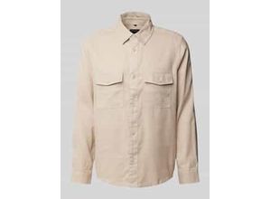 4066425959039 - Casual Fit Hemdjacke aus Leinen-Baumwoll-Mix