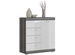 4066432001318 - Ebuy24 - Scout Sideboard 1 Tür 4 Schubladen grau - Grau