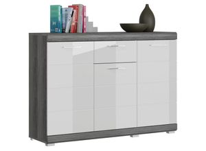 4066432001325 - Scout Sideboard 3 Türen 1 Schublade grau - Grau