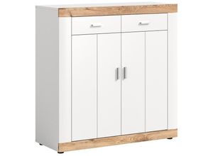 4066432011850 - Ebuy24 - Laredo Sideboard 2 Türen 2 Schubladen matt weißEiche dekorweiß