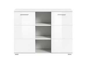 4066432011881 - Ebuy24 - Prego Sideboard 2 Türen 3 raum Hochglanz weißweiß