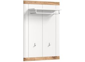 4066432011935 - Ebuy24 - Laredo Wandgarderobe 1 Ablage 1 Kleiderstange 2 Kleiderhaken matt weißEiche dekorweiß