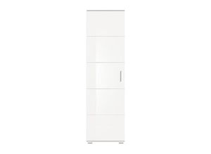 4066432012024 - Ebuy24 - Prego Kleiderschrank 1 Tür 1 Kleiderstange Hochglanz weißweiß