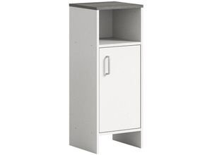 4066432012284 - Los Angeles Badschrank 1 Tür 1 Ablage weißrauchfarbenen