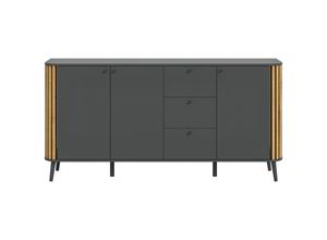 4066432015735 - Pure Sideboard 3 Türen 3 Schubladen grauEiche dekor