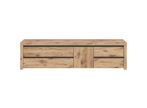 4066432017036 - Woody Sideboard 1 Tür 2 Klaptüren Eiche dekorschwarz