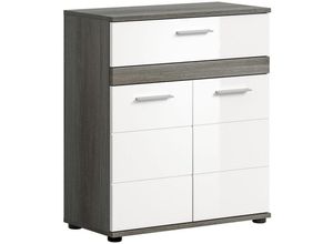 4066432017654 - Blake Badschrank 1 Schublade 2 Türen weiß Hochglanz grau