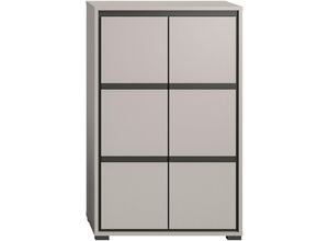 4066432018880 - Schuhschrank INOSIGN Skygge Schränke Gr B H T 65 cm x 103 cm x 37 cm 2 St grau (grau schw) Schuhschränke Garderobe Flur Breite 65 cm