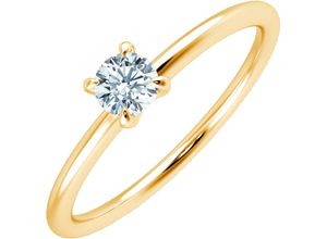 4066484040266 - PUKKA BERLIN Damen Diamantring 585er Gold mit 1 Lab Grown Diamant ca 100 Karat gold