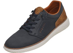 4066611807236 - bugatti Sneaker dekorative Schnürung textiles Futter für Herren blau 40