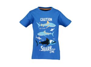 4066646007878 - - T-Shirt CAUTION in blau Gr98