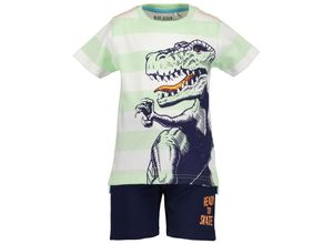 4066646024585 - - T-Shirt REX mit Shorts gestreift in hellgrün Gr92