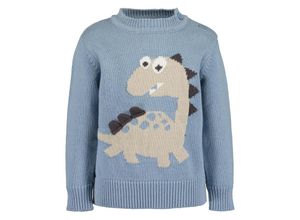 4066646167145 - - Strickpullover DINOSAUR in mittelblau Gr80