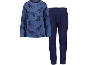 4066646179698 - - Schlafanzug lang T-REX AOP in jeansblau Gr98