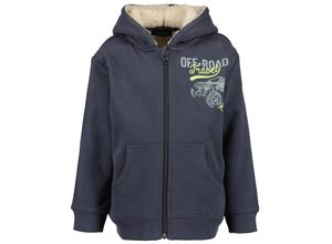 4066646201658 - - Kapuzensweatjacke TRAVEL mit Teddyfutter in dunkel Gr98