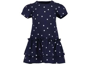 4066646344522 - - Kurzarm-Kleid BLOSSOM POLKA in nachtblau Gr80