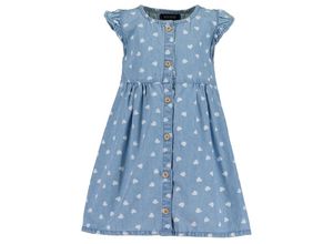 4066646347721 - - Kleid LITTLE HEARTS AOP in jeansblau Gr68