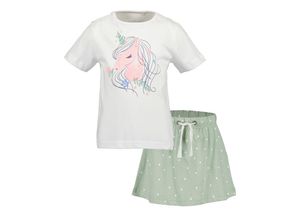 4066646366104 - - T-Shirt UNICORN inkl Rock in weiß grün Gr92