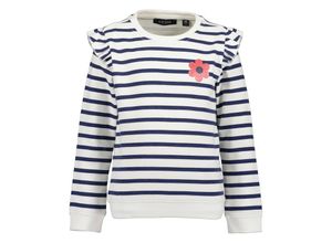 4066646368726 - - Sweatshirt SMALL FLOWER in blau weiß gestreift Gr98