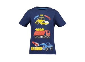 4066646372075 - - T-Shirt MAKE THE WORLD in dunkelblau Gr104