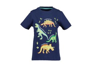 4066646374642 - - T-Shirt GLOWING DINOS - GITD in dunkelblau Gr92