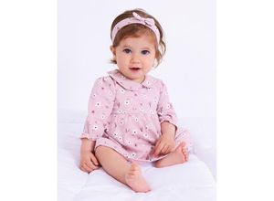 4066646402482 - - Langarmkleid BABY BLOSSOM mit Haarband in rosa Gr56