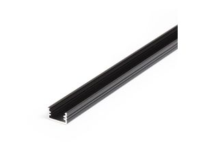 4066676142099 - Proviston - led Aluminiumprofil 122 x 7 x 2000 mm Schwarz Indirekte Beleuchtung Led-Beleuchtung - Schwarz