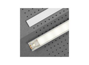 4066676142266 - Proviston - Klickabdeckung Kunststoff Für led Aluminiumprofil Weiß Led-Beleuchtung Indirekte Beleuchtung 2000 mm - Weiß