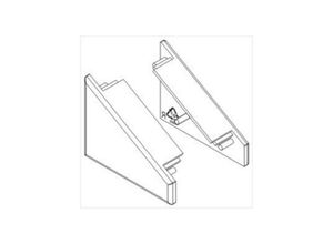 4066676142907 - Proviston - Endkappen Für led Aluminiumprofil Led-Beleuchtung Indirekte Beleuchtung led Leisten 2 Stück