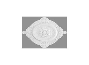 4066676170979 - Stuckrosette Polystyrol Durchmesser 570 x 400 mm Weiß Deckenrosette - Weiß - Proviston
