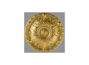 4066676171198 - Stuckrosette Polystyrol Durchmesser 400 mm Gold Deckenrosette - Weiß - Proviston