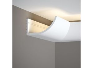 4066676174779 - PROVISTON Lichtleiste Polystyrol 86 x 172 x 2000 mm Weiß Indirekte Beleuchtung Led-Beleuchtung - Weiß