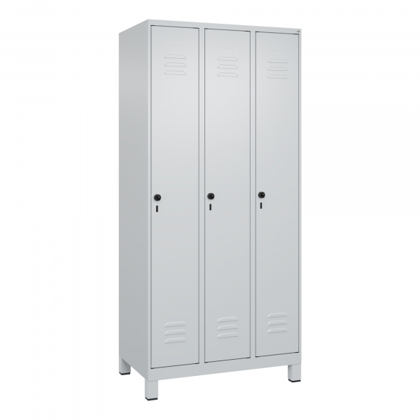 4066681612846 - CP Spind Classic Plus lichtgrau 080010-30 S10009 3 Schließfächer 900 x 500 x 1950 cm