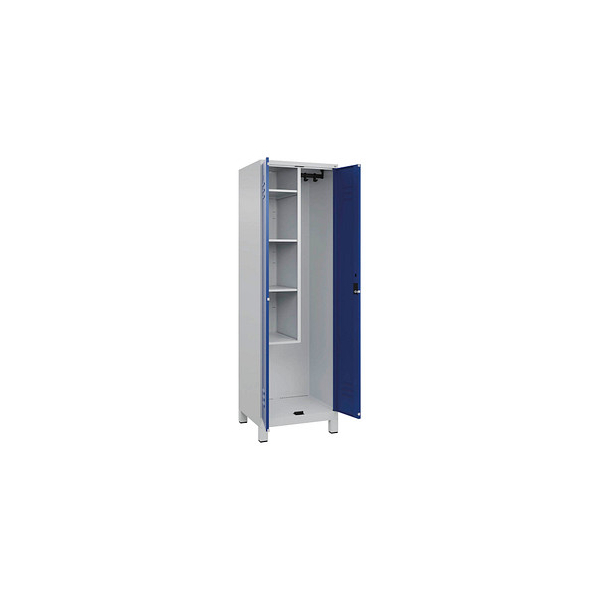 4066681617735 - Putzmittelschrank Classic Plus 080110-00-S10018 enzianblau lichtgrau 600 x 500 x 1950 cm aufgebaut 4066681617735 CP