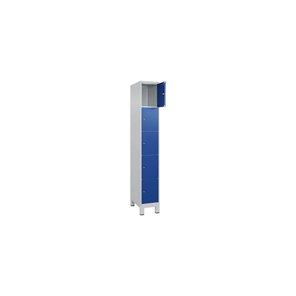 4066681679603 - Schließfachschrank Classic Plus enzianblau lichtgrau 080010-105 S10003 5 Schließfächer 300 x 500 x 1950 cm 4066681679603 CP