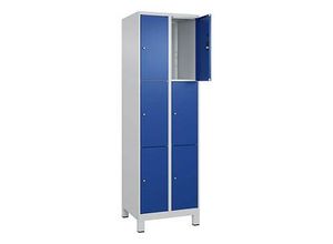 4066681680203 - Schließfachschrank Classic Plus enzianblau lichtgrau 080010-203 S10003 6 Schließfächer 600 x 500 x 1950 cm 4066681680203 CP