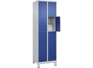 4066681680333 - Schließfachschrank Classic Plus enzianblau lichtgrau 080010-204 S10003 8 Schließfächer 600 x 500 x 1950 cm 4066681680333 CP