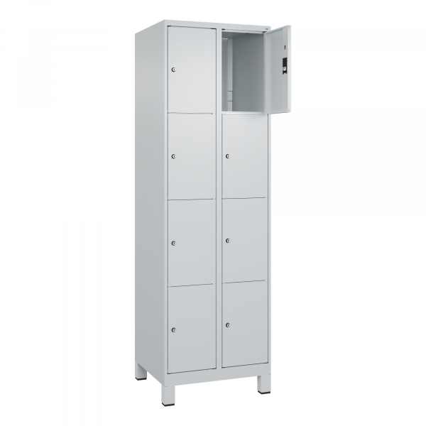 4066681680395 - C+P Schließfachschrank Classic PLUS 2x4Fächer 1950x600x500mm lgrlgr 4066681680395 C + P Möbelsysteme