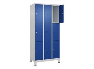 4066681681088 - Schließfachschrank Classic Plus enzianblau lichtgrau 080010-303 S10003 9 Schließfächer 900 x 500 x 1950 cm 4066681681088 CP