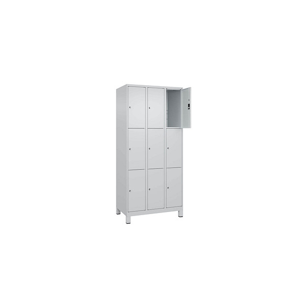 4066681681149 - Schließfachschrank Classic Plus lichtgrau 080010-303 S10009 9 Schließfächer 900 x 500 x 1950 cm 4066681681149 C+P-Möbel