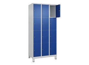 4066681681231 - Schließfachschrank Classic Plus enzianblau lichtgrau 080010-304 S10003 12 Schließfächer 900 x 500 x 1950 cm 4066681681231 C