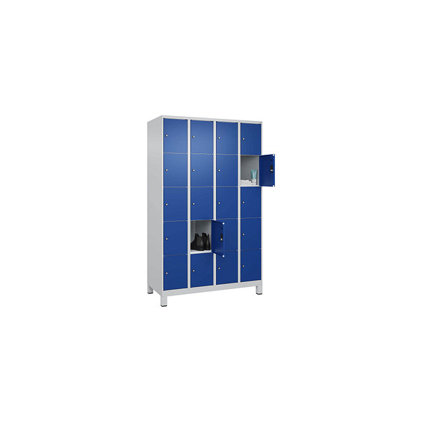 4066681682283 - Schließfachschrank Classic Plus enzianblau lichtgrau 080010-405 S10003 20 Schließfächer 1200 x 500 x 1950 cm 4066681682283 