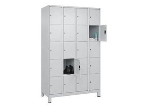 4066681682344 - Schließfachschrank Classic Plus lichtgrau 080010-405 S10009 20 Schließfächer 1200 x 500 x 1950 cm 4066681682344 C+P-Möbel