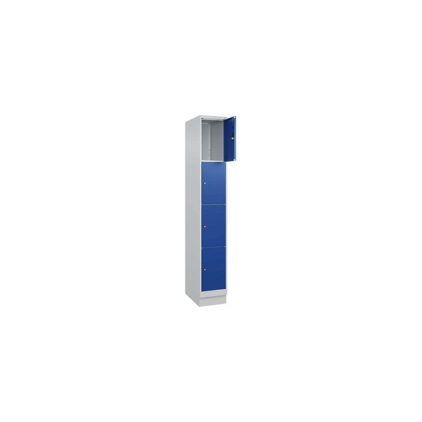 4066681682580 - Schließfachschrank Classic PLUS enzianblau lichtgrau 080020-104 S10003 4 Schließfächer 300 x 500 x 1850 cm 4066681682580 CP