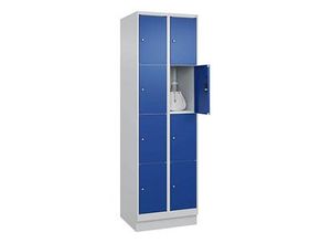 4066681683488 - Schließfachschrank Classic PLUS enzianblau lichtgrau 080020-204 S10003 8 Schließfächer 600 x 500 x 1850 cm 4066681683488 CP