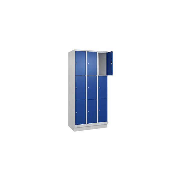 4066681684232 - Schließfachschrank Classic PLUS enzianblau lichtgrau 080020-303 S10003 9 Schließfächer 900 x 500 x 1950 cm 4066681684232 CP