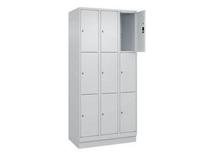 4066681684294 - Schließfachschrank Classic PLUS lichtgrau 080020-303 S10009 9 Schließfächer 900 x 500 x 1950 cm 4066681684294 CP