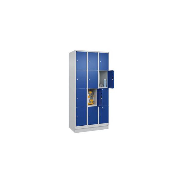 4066681684386 - Schließfachschrank Classic PLUS enzianblau lichtgrau 080020-304 S10003 4 Schließfächer 900 x 500 x 1850 cm 4066681684386 CP