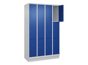 4066681685130 - Schließfachschrank Classic PLUS enzianblau lichtgrau 080020-403 S10003 12 Schließfächer 1200 x 500 x 1950 cm 4066681685130 